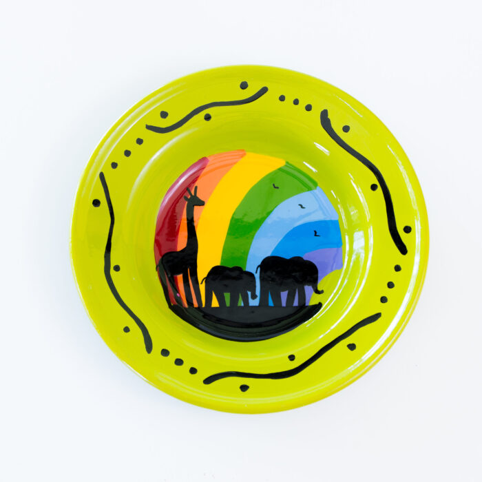 LA-RAINBOW-SIL-BOWL-GREEN