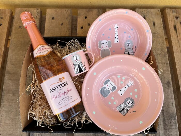 barsels gave med lyserød baby neo service og alkoholfri bobler